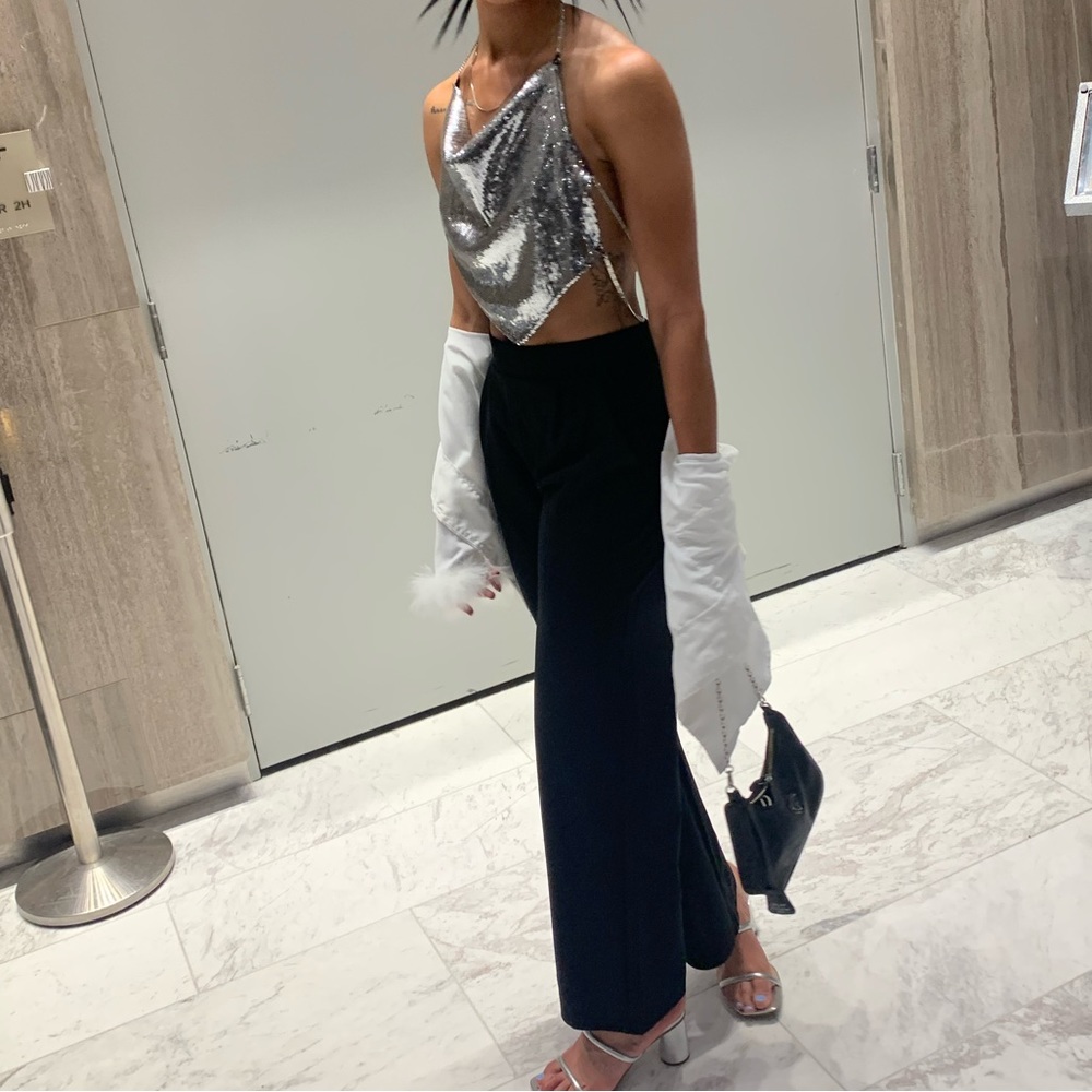 Sparkly fashion nova halter top